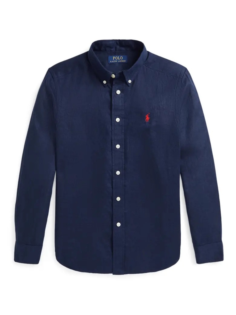 Polo by Ralph Lauren Navy Linen Button-Down Shirt